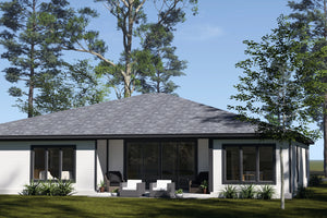 J7560-E Modern House, 4 Bedrooms, 3.5 Bathrooms | Plan 24617 Exterior-7