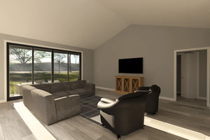J7560-E Modern House Living Room, 4 Bedrooms, 3.5 Bathrooms | Plan 24617 