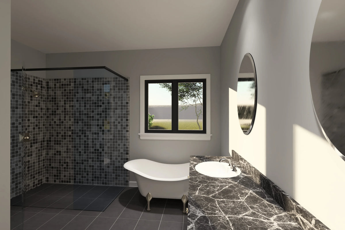 J7560-E Modern House Master Bathroom, 4 Bedrooms, 3.5 Bathrooms | Plan 24617 