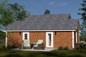 J7562-E Cottage House, 2 Bedrooms, 2 Bathrooms | Plan 24618 Exterior-5