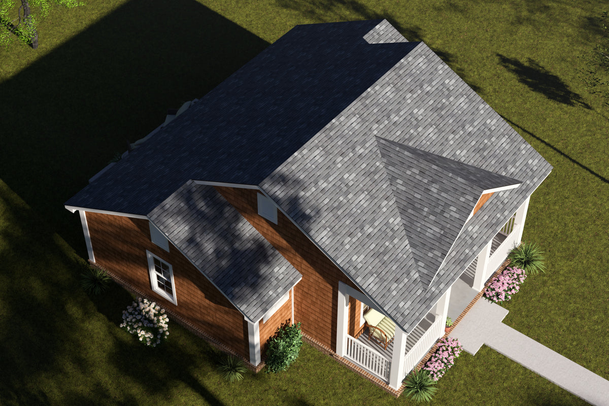 J7562-E Cottage House, 2 Bedrooms, 2 Bathrooms | Plan 24618 Exterior-7