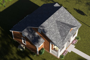 J7562-E Cottage House, 2 Bedrooms, 2 Bathrooms | Plan 24618 Exterior-7