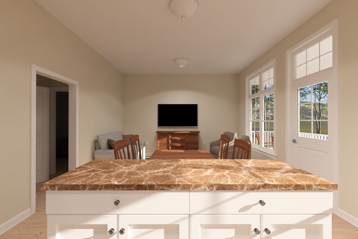 J7562-E Cottage House Dining, 2 Bedrooms, 2 Bathrooms | Plan 24618 