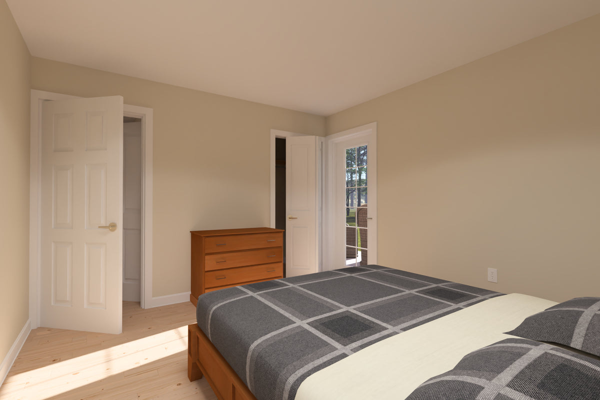 J7562-E Cottage House Bedroom, 2 Bedrooms, 2 Bathrooms | Plan 24618 