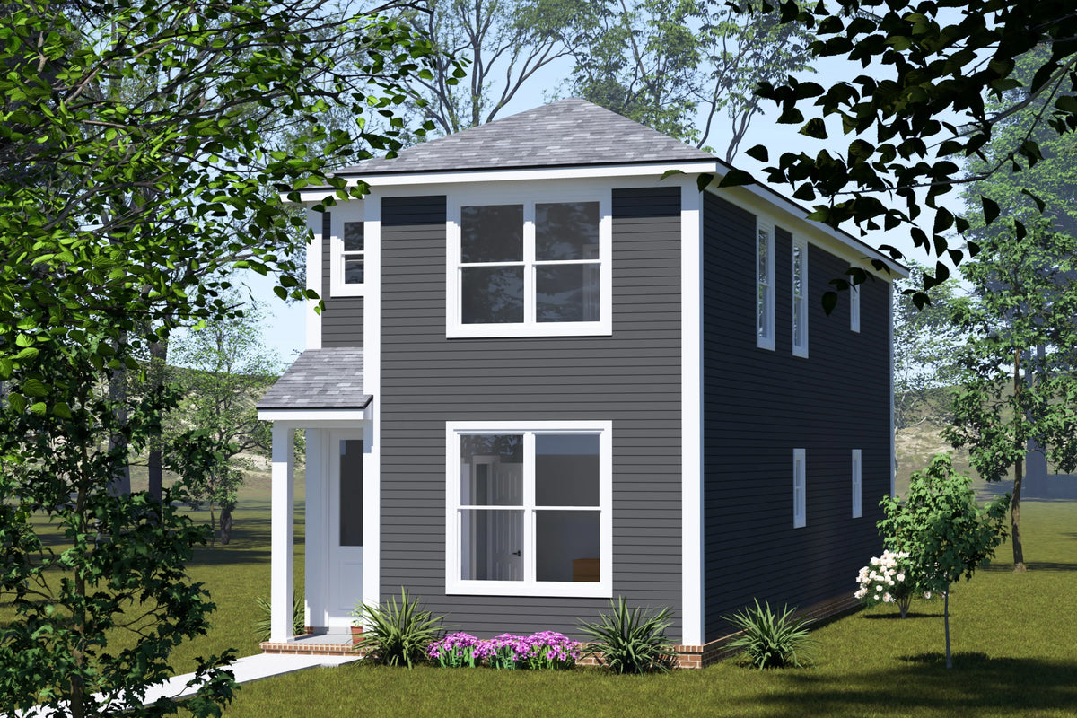 J7563-E Modern House, 4 Bedrooms, 3 Bathrooms | Plan 24619 Exterior-3