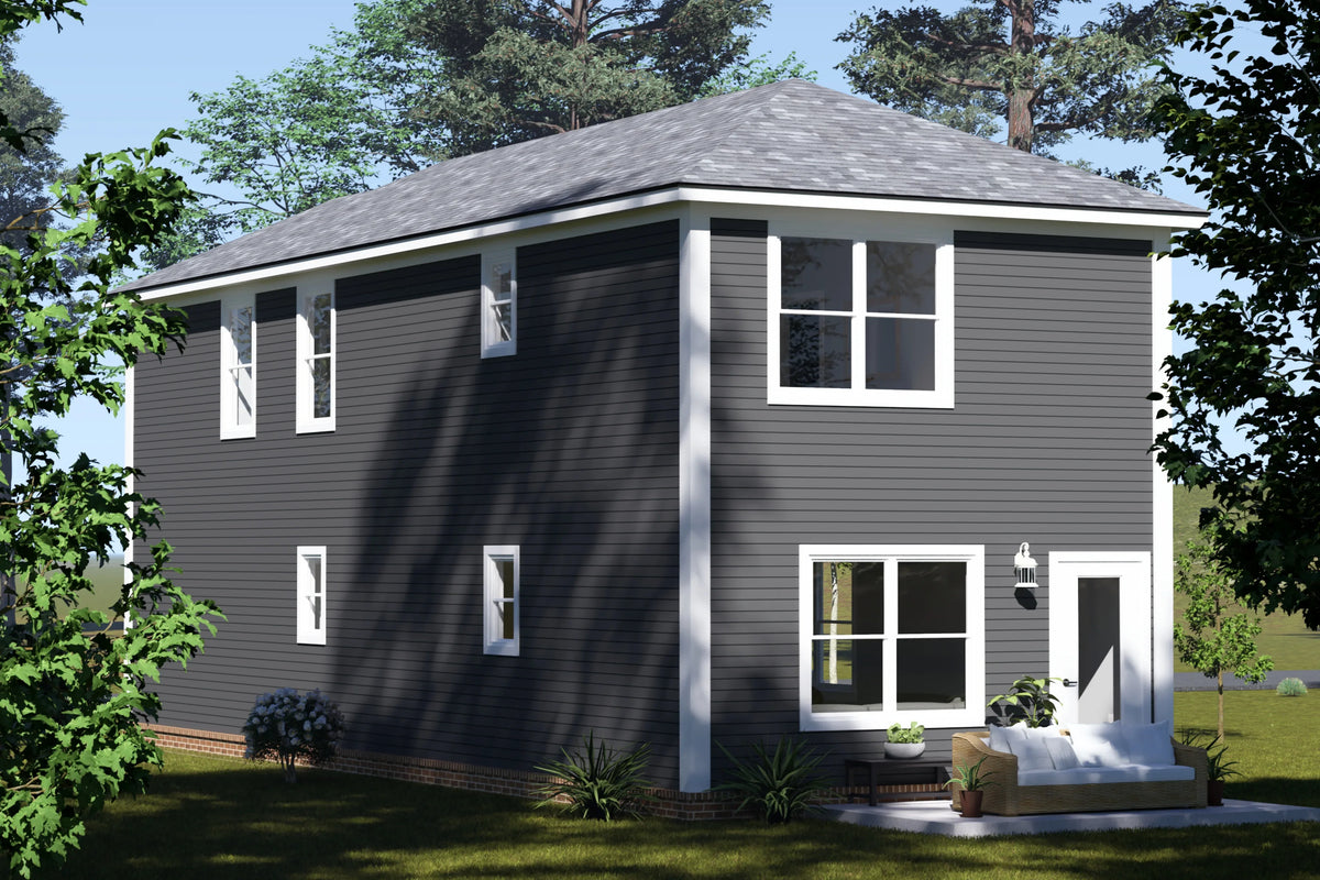 J7563-E Modern House, 4 Bedrooms, 3 Bathrooms | Plan 24619 Exterior-4