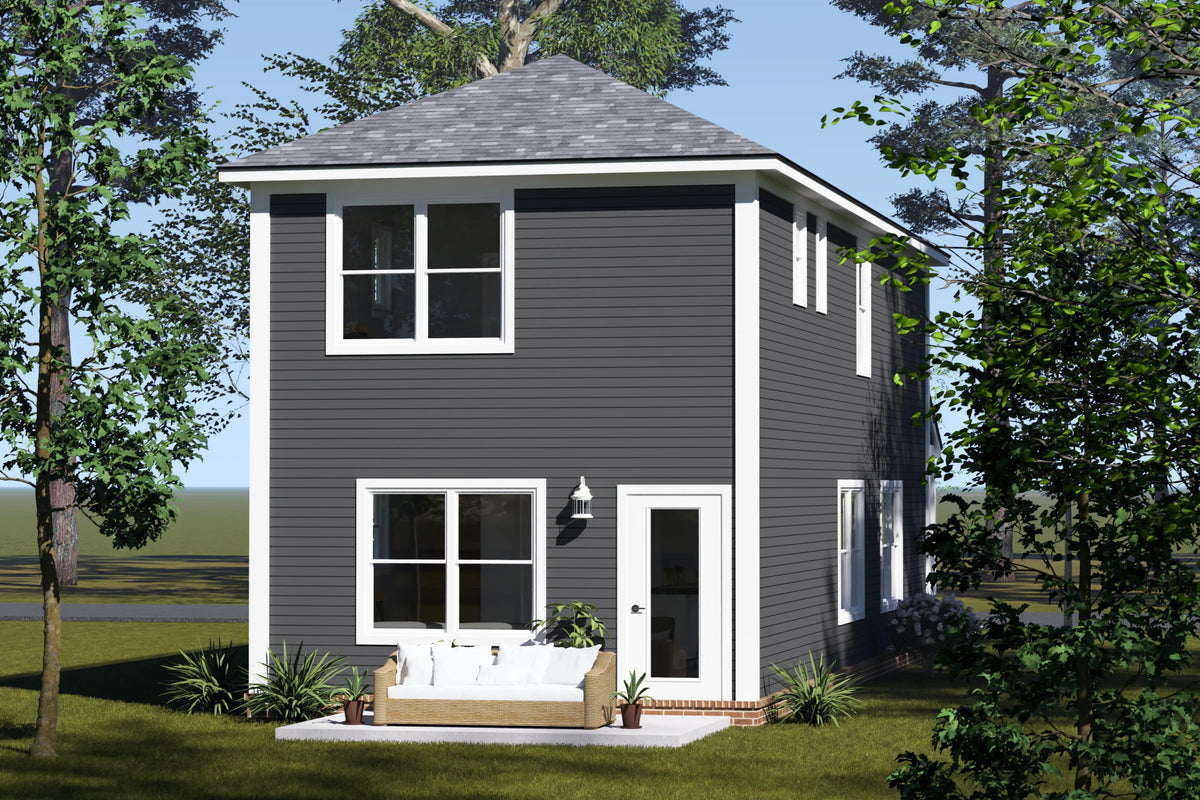 J7563-E Modern House, 4 Bedrooms, 3 Bathrooms | Plan 24619 Exterior-5