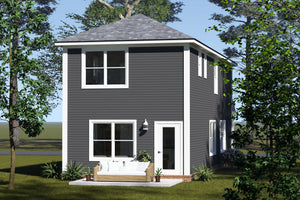 J7563-E Modern House, 4 Bedrooms, 3 Bathrooms | Plan 24619 Exterior-5