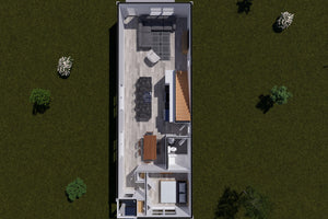 J7563-E Modern House 3D First Floor, 4 Bedrooms, 3 Bathrooms | Plan 24619 