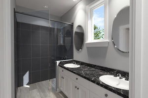 J7563-E Modern House Master Bathroom, 4 Bedrooms, 3 Bathrooms | Plan 24619 