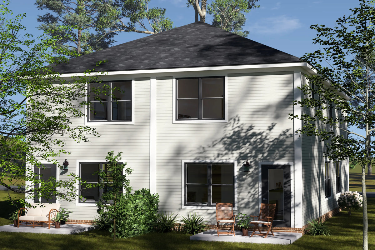 J7564-E Traditional Duplex House, 8 Bedrooms, 6 Bathrooms | Plan 24620 Exterior-4