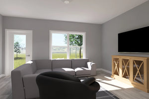 J7564-E Traditional Duplex House Living Room, 8 Bedrooms, 6 Bathrooms | Plan 24620 