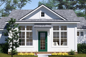 J7734-E Cottage House, 2 Bedrooms, 2 Bathrooms | Plan 24621 Exterior-2