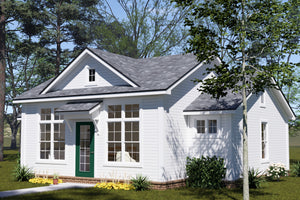 J7734-E Cottage House, 2 Bedrooms, 2 Bathrooms | Plan 24621 Exterior-3