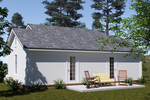 J7734-E Cottage House, 2 Bedrooms, 2 Bathrooms | Plan 24621 Exterior-4