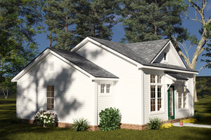J7734-E Cottage House, 2 Bedrooms, 2 Bathrooms | Plan 24621 Exterior-6