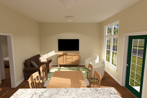 J7734-E Cottage House Living, 2 Bedrooms, 2 Bathrooms | Plan 24621