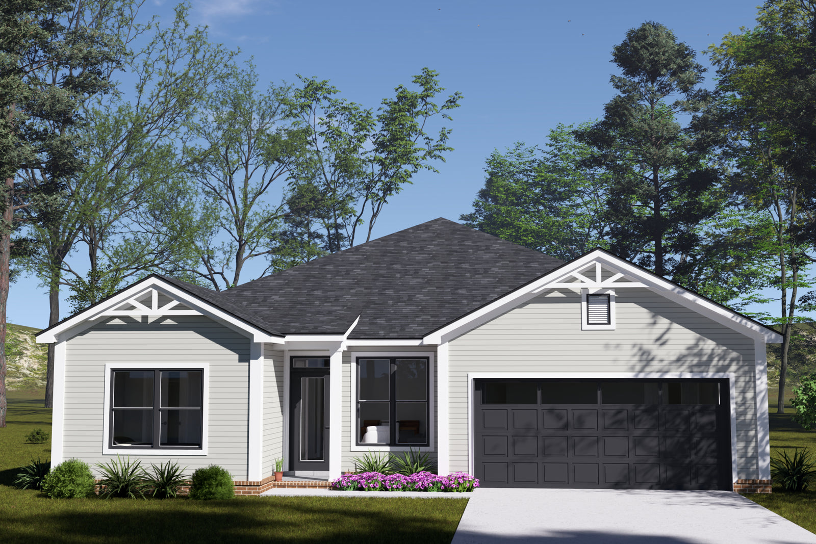 J7735-E Cottage House, 3 Bedrooms, 2 Bathrooms | Plan 24622 Exterior