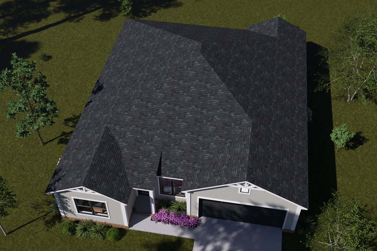 J7735-E Cottage House, 3 Bedrooms, 2 Bathrooms | Plan 24622 Exterior-6