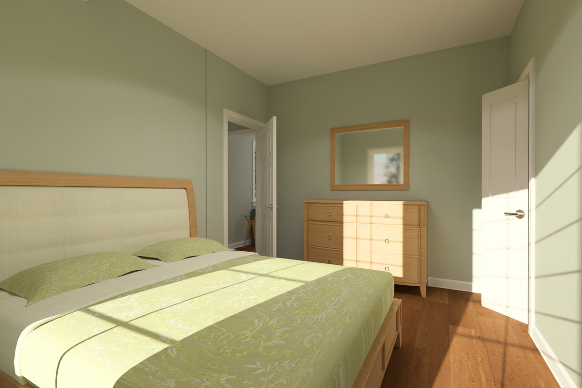 J7737-E Cottage House Bedroom, 1 Bedroom, 1 Bathroom | Plan 24624 