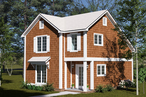 J7738-E Craftsman House, 2 Bedrooms, 2 Bathrooms | Plan 24625 Exterior-3
