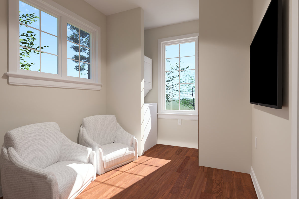 J7738-E Craftsman House TV Alcove, 2 Bedrooms, 2 Bathrooms | Plan 24625