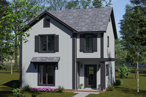 J7739-E Cottage House, 3 Bedrooms, 3 Bathrooms | Plan 24626 Exterior