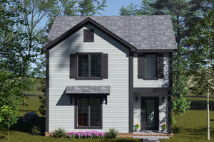 J7739-E Cottage House, 3 Bedrooms, 3 Bathrooms | Plan 24626 Exterior-2