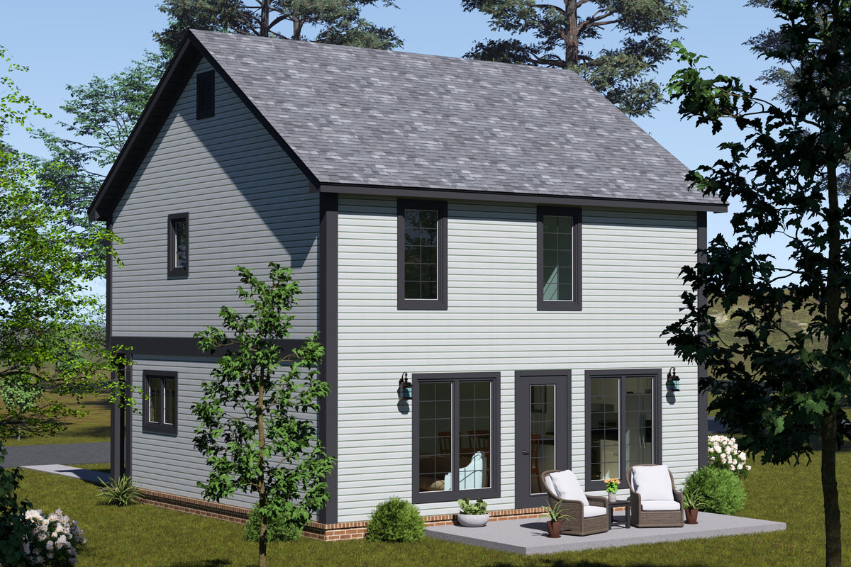 J7739-E Cottage House, 3 Bedrooms, 3 Bathrooms | Plan 24626 Exterior-4