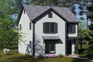 J7739-E Cottage House, 3 Bedrooms, 3 Bathrooms | Plan 24626 Exterior-6