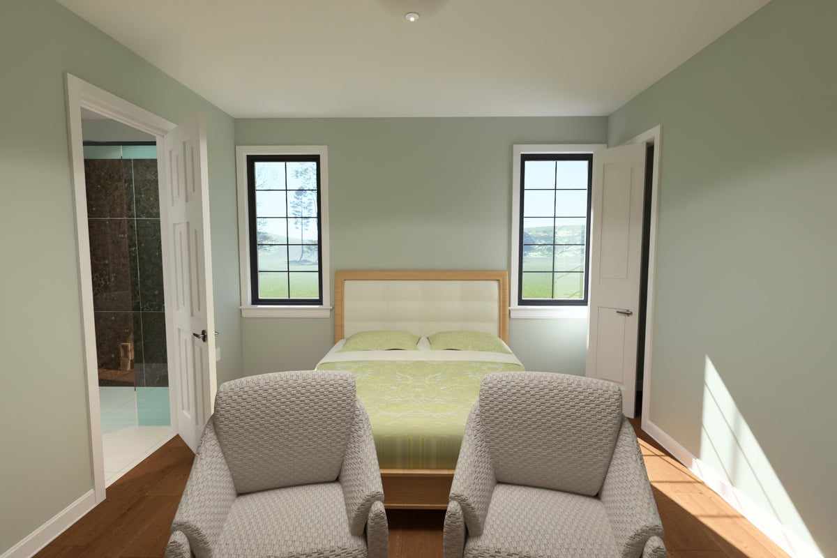 J7739-E Cottage House Master Bedroom, 3 Bedrooms, 3 Bathrooms | Plan 24626 