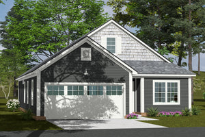 J7740-E Cottage House, 3 Bedrooms, 2 Bathrooms | Plan 24627 Exterior-5