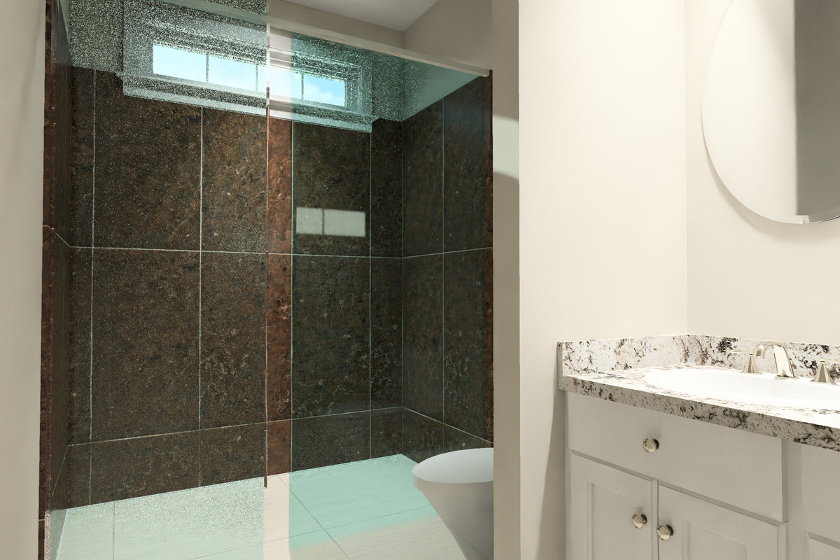 J7740-E Cottage House Master Bathroom, 3 Bedrooms, 2 Bathrooms | Plan 24627 