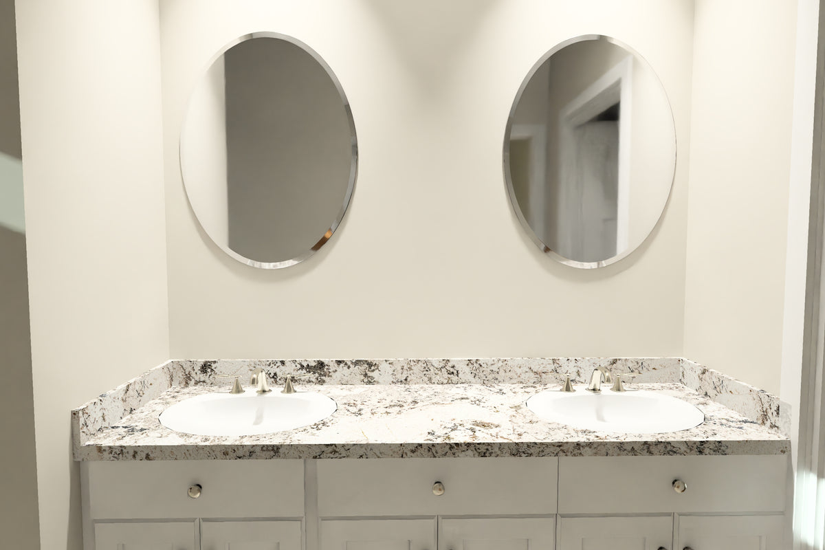 J7740-E Cottage House Master Vanity, 3 Bedrooms, 2 Bathrooms | Plan 24627 