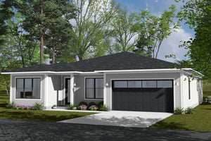 J7741-E Modern House, 4 Bedrooms, 2.5 Bathrooms | Plan 24628 Exterior-4