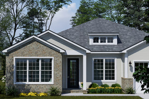 J7742-E Cottage House, 4 Bedrooms, 2.5 Bathrooms | Plan 24629 Exterior-2