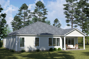 J7742-E Cottage House, 4 Bedrooms, 2.5 Bathrooms | Plan 24629 Exterior-5