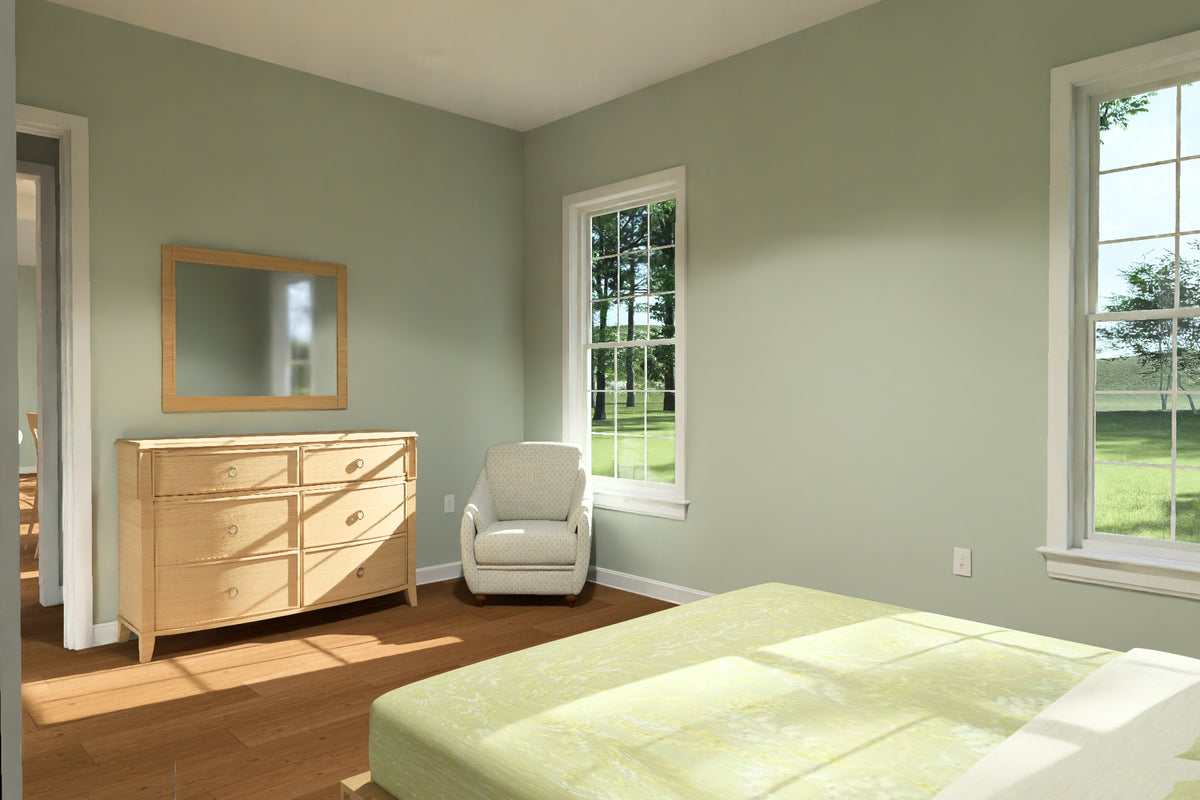 J7742-E Cottage House Master Bedroom, 4 Bedrooms, 2.5 Bathrooms | Plan 24629 