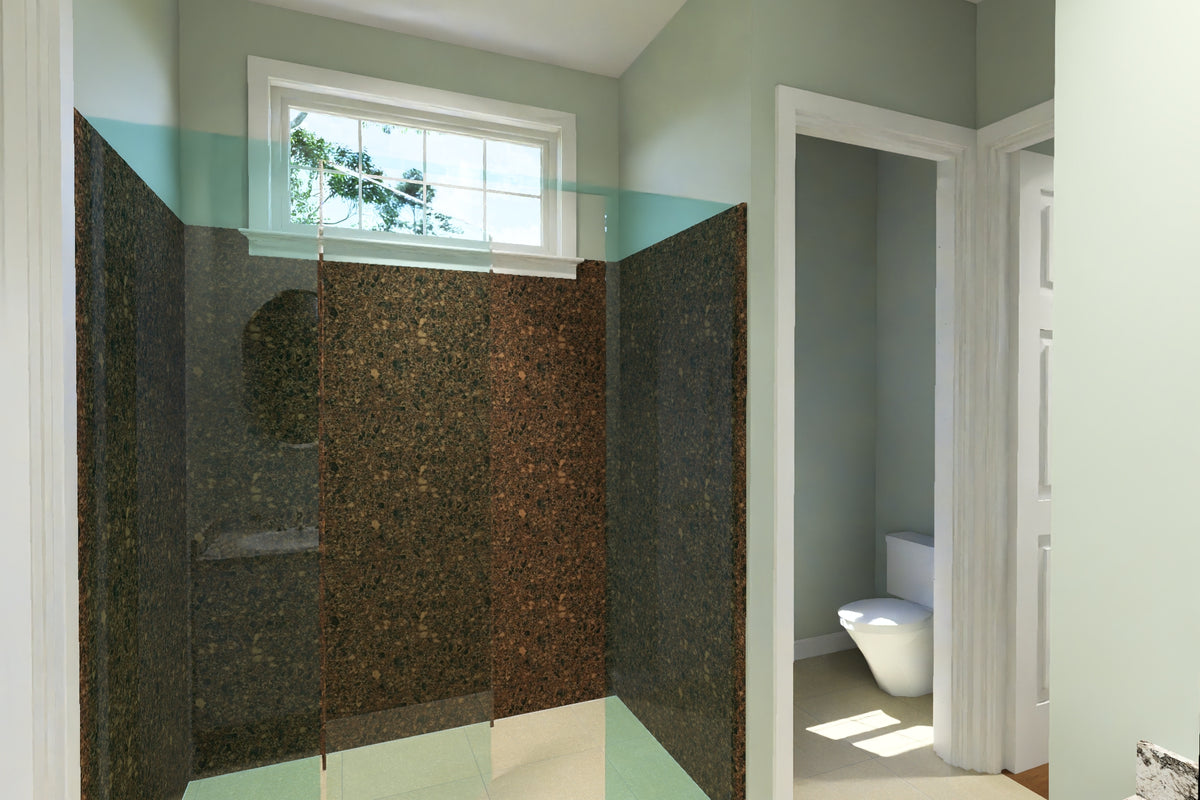 J7742-E Cottage House Master Bath, 4 Bedrooms, 2.5 Bathrooms | Plan 24629 