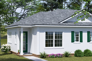 J7743-E Duplex House, 1 Bedroom, 1 Bathroom (each unit) | Plan 24630 Exterior-2