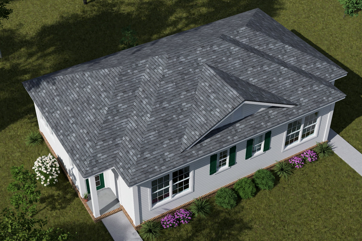 J7743-E Duplex House, 1 Bedroom, 1 Bathroom (each unit) | Plan 24630 Exterior-7