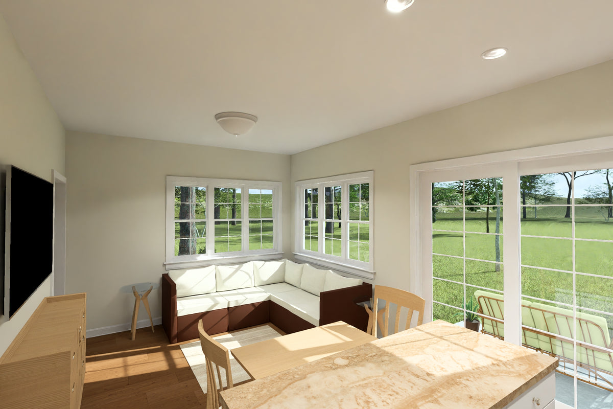 J7743-E Duplex House Great Room, 1 Bedroom, 1 Bathroom (each unit) | Plan 24630 