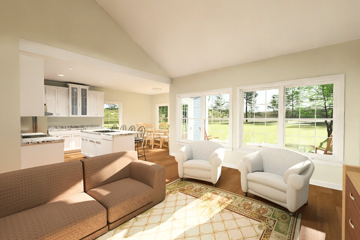 J7857-E Cottage House Living Room, 4 Bedrooms, 3 Bathrooms | Silvermist 24631 