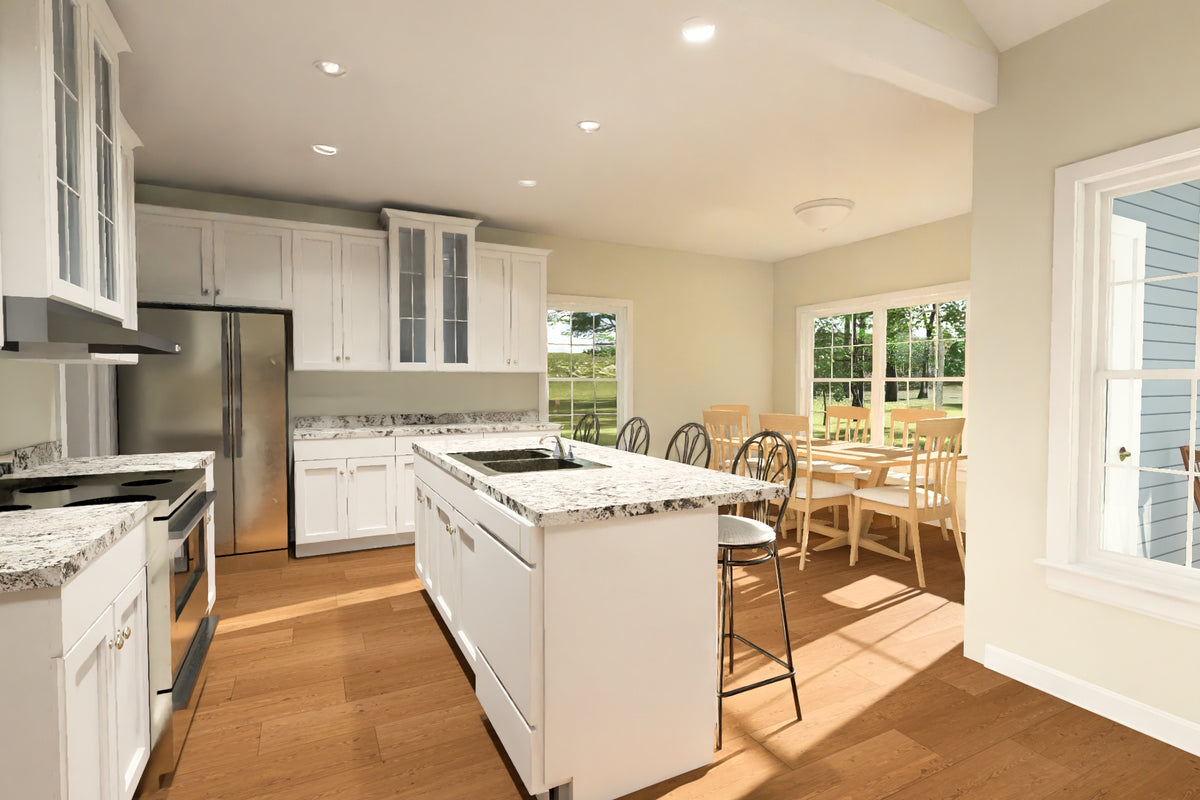 J7857-E Cottage House Kitchen, 4 Bedrooms, 3 Bathrooms | Silvermist 24631 