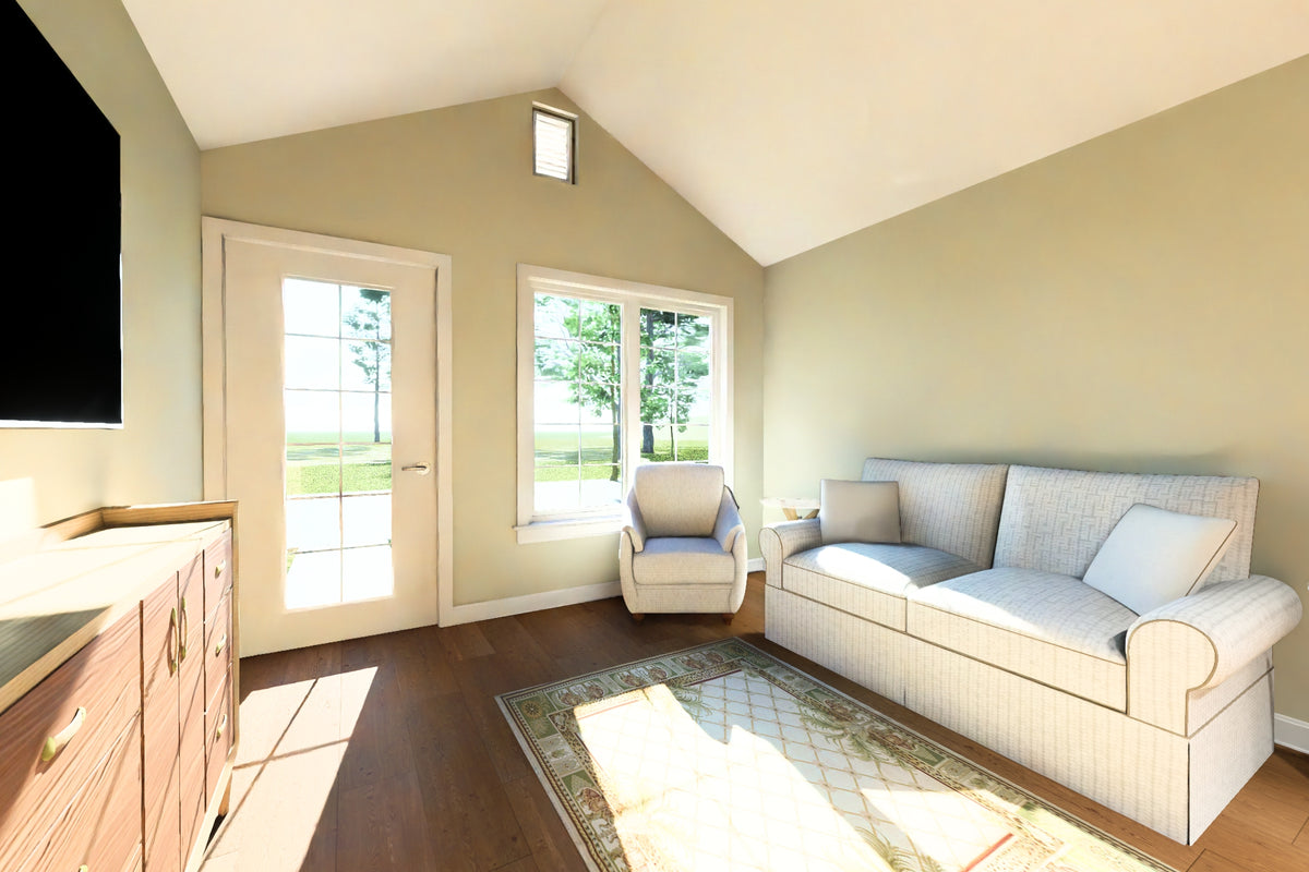 J7859-E Cottage House Living Room, 1 Bedroom, 1 Bathroom | Oakridge Falls 