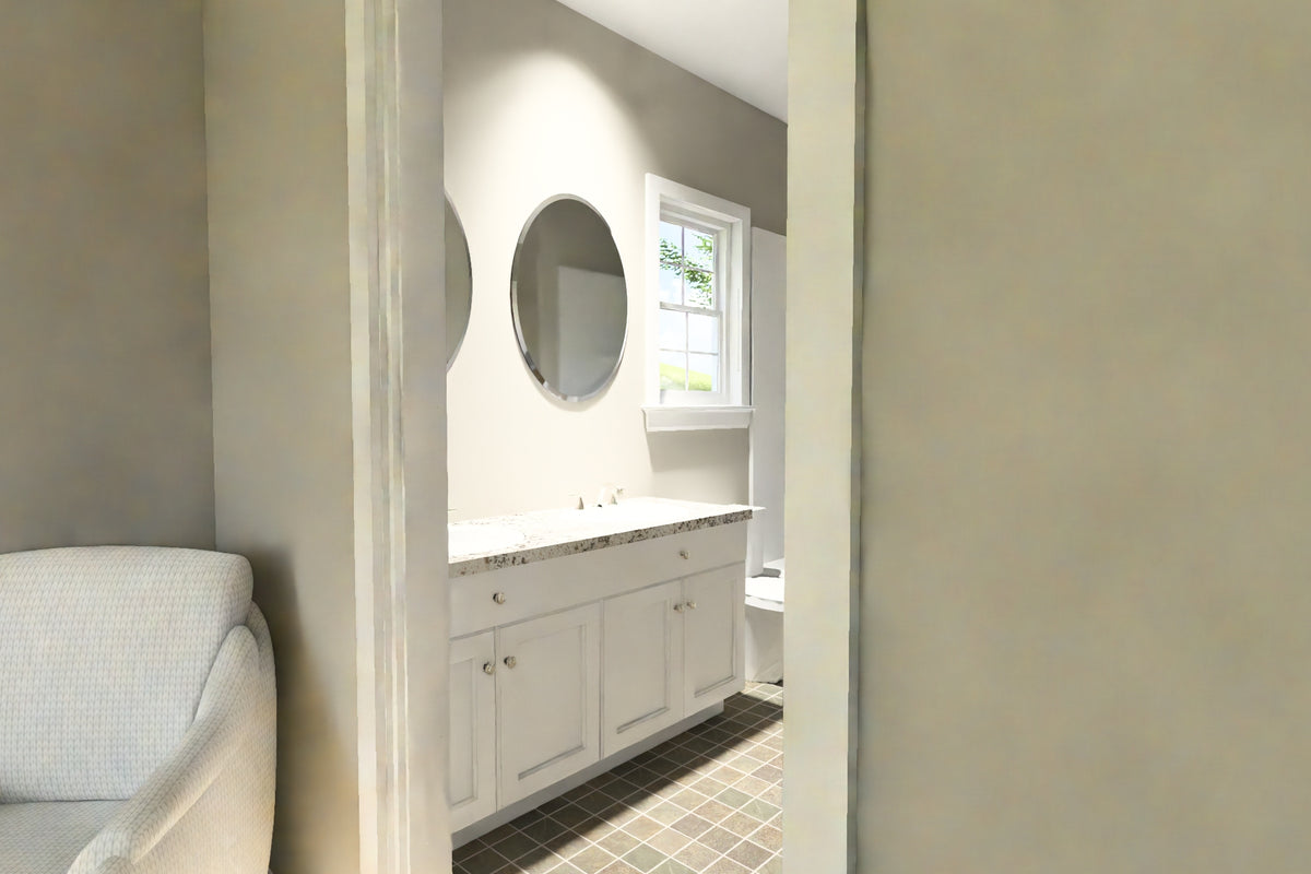 J7862-E Cottage House Master Bathroom, 2 Bedrooms, 2 Bathrooms | Granite Hollow 24636 