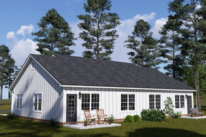 J7863-E Cottage Duplex House, 2 Bedrooms, 2 Bathrooms per unit | Aldercrest 24637 Exterior-4