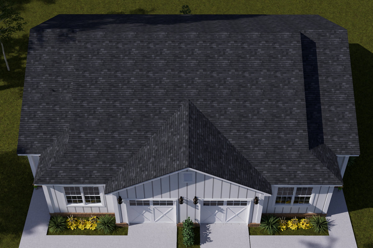 J7863-E Cottage Duplex House, 2 Bedrooms, 2 Bathrooms per unit | Aldercrest 24637 Exterior-7