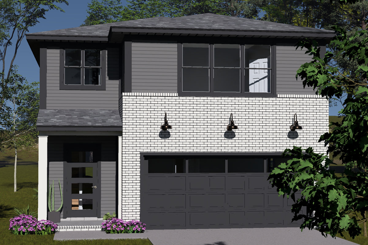 J7864-E Contemporary House, 4 Bedrooms, 2.5 Bathrooms | Riverglade 24638 Exterior-2