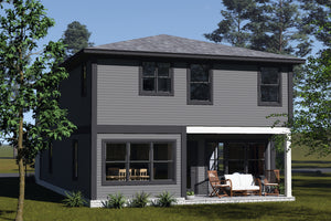 J7864-E Contemporary House, 4 Bedrooms, 2.5 Bathrooms | Riverglade 24638 Exterior-4